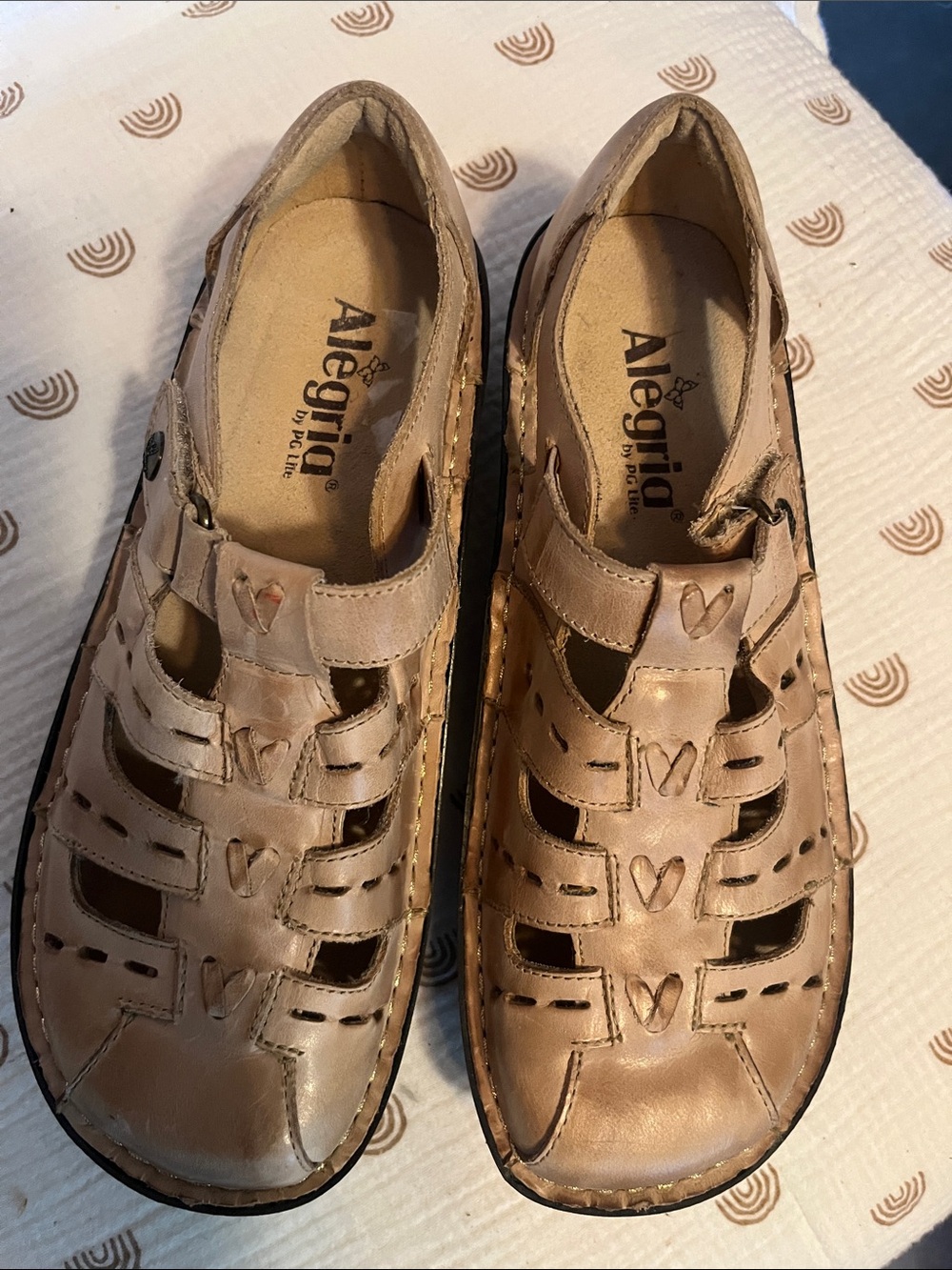 Alegria Pesca Beige Leather Fisherman Sandals size 37 - Picture 2 of 8